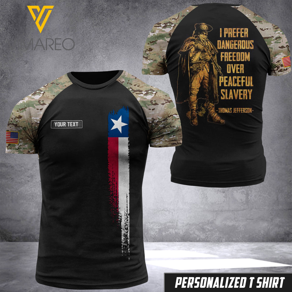 Customized Texas Flag 3D PRINTED SHIRT 1404NGBVQ