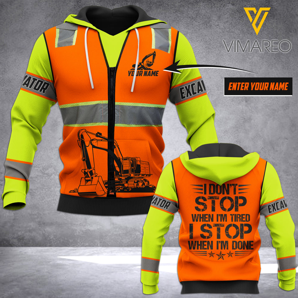 CUSTOMIZE VH Excavator Operator HOODIE 3D ALL PRINT 1702 PDT