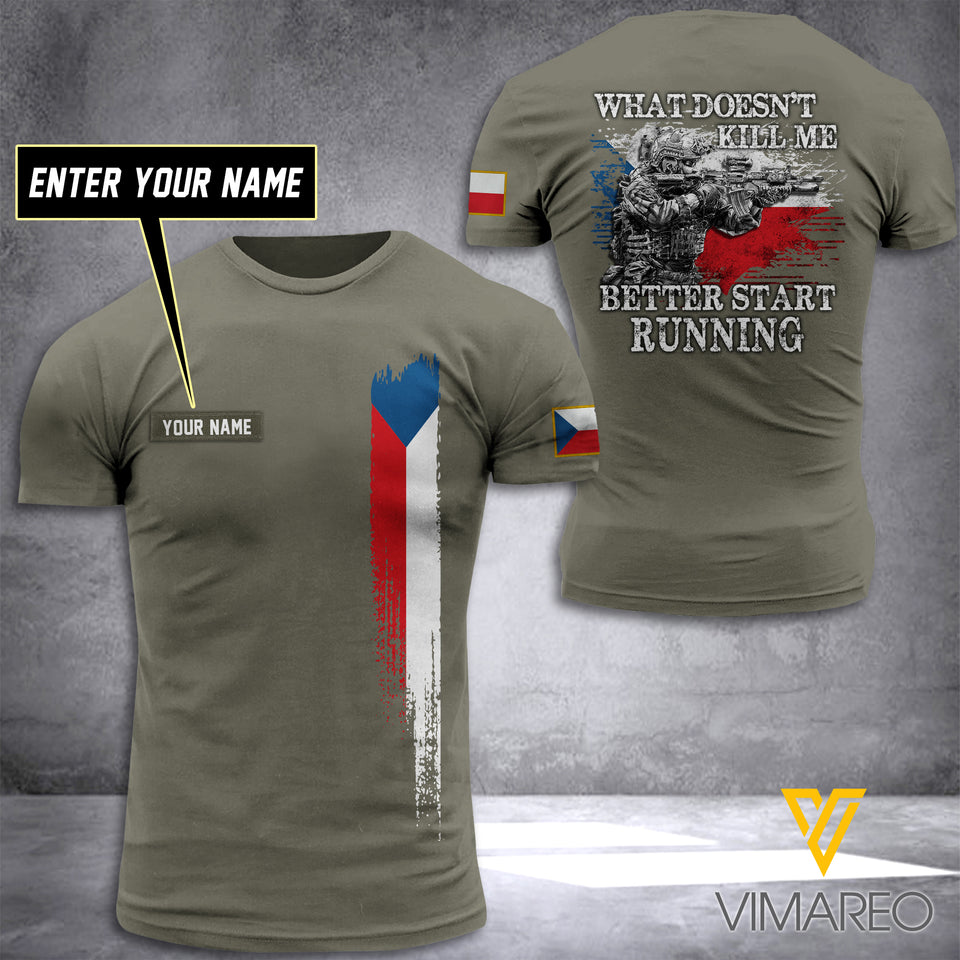 Customized Czech Army 3D Printed TShirt 1004NGBTH