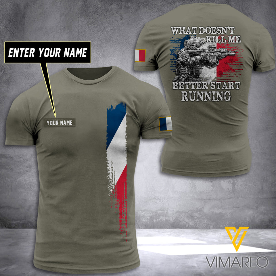 Customized France Army 3D Printed TShirt 1304NGBTH