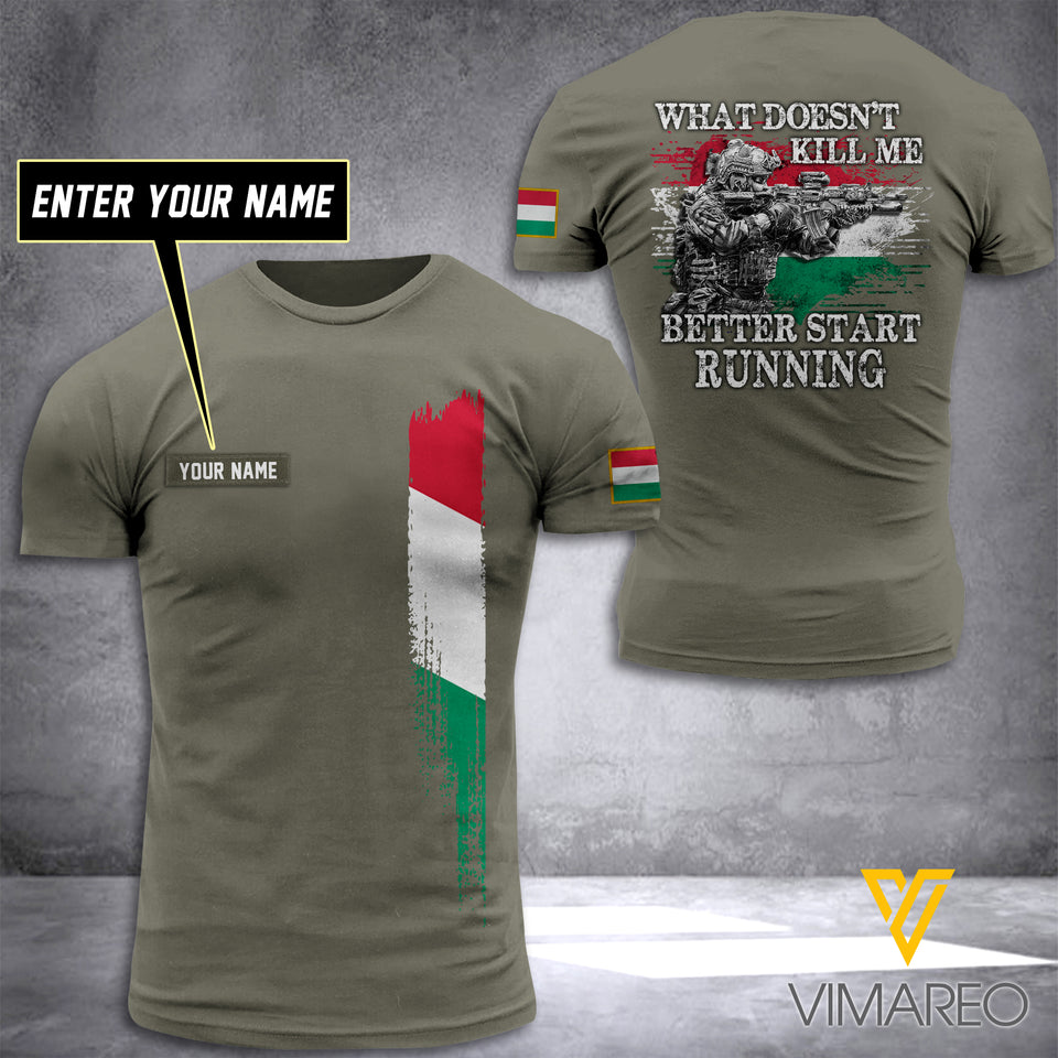 Customized Hungary Flag 3D PRINTED TSHIRT 1604NGBTH