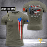 Customized Puerto rico Army 3D Printed TShirt 0904NGBTH