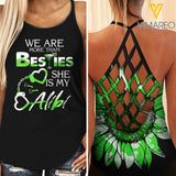 Bestie girl Criss-Cross Open Back Camisole Tank Top 1504NGBTH