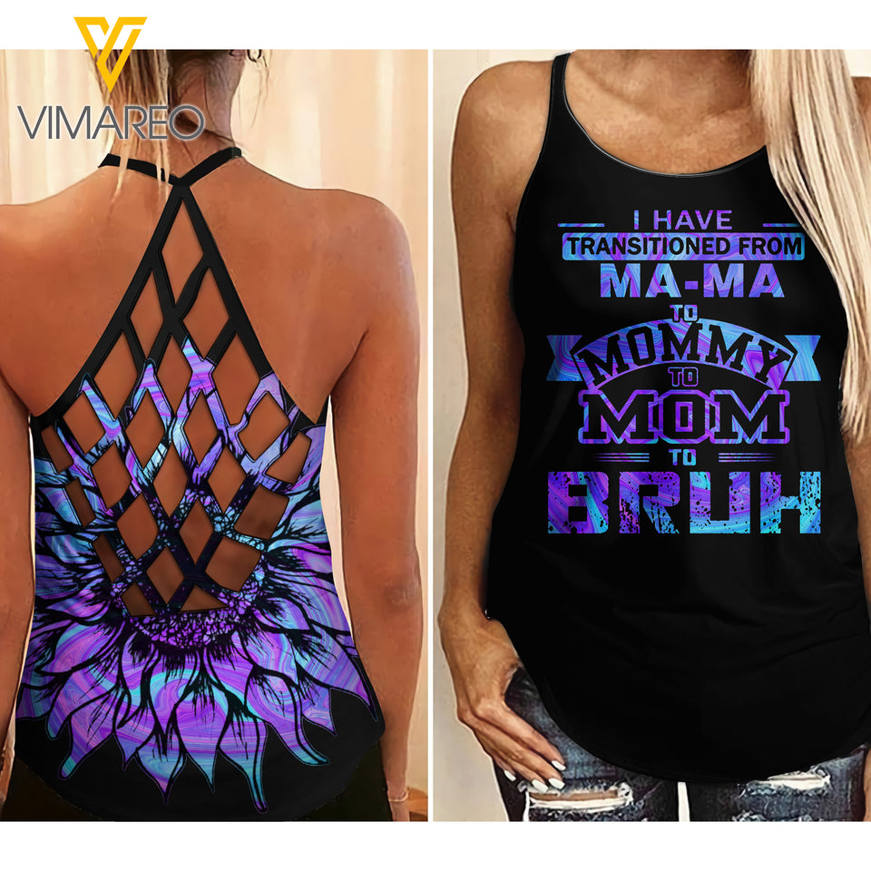 MOM girl Criss-Cross Open Back Camisole Tank Top 1904NGBTH
