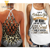 October girl Criss-Cross Open Back Camisole Tank Top 0705NGBN
