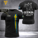 Customized Sweden Viking Flag 3D PRINTED TSHIRT 1504NGBN