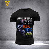 AUGUST MAN T-SHIRT 3D PRINTED 1405NGBN