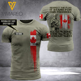 Customized Canada Army 3D Printed TShirt 0904NGBTQ