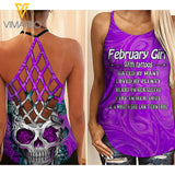February Girl Criss-Cross Open Back Camisole Tank Top 1303NGB