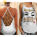 August Girl Criss-Cross Open Back Camisole Tank Top 1404NGBTQ