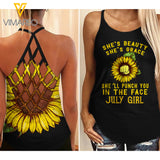 July Girl Criss-Cross Open Back Camisole Tank Top 1803NGBTQ
