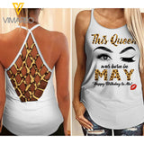 May Girl Criss-Cross Open Back Camisole Tank Top 1404NGBTQ