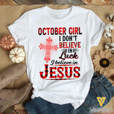 October girl Jesus Tshirt 3d all print 0907TQ