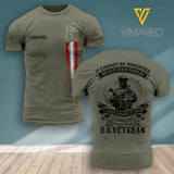 Customized US VETERAN 3D PRINTED SHIRT 2107TH