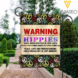 Hippie warning Garden Flag 0807N