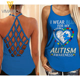 AUTISM girl Criss-Cross Open Back Camisole Tank Top 0604NGBN