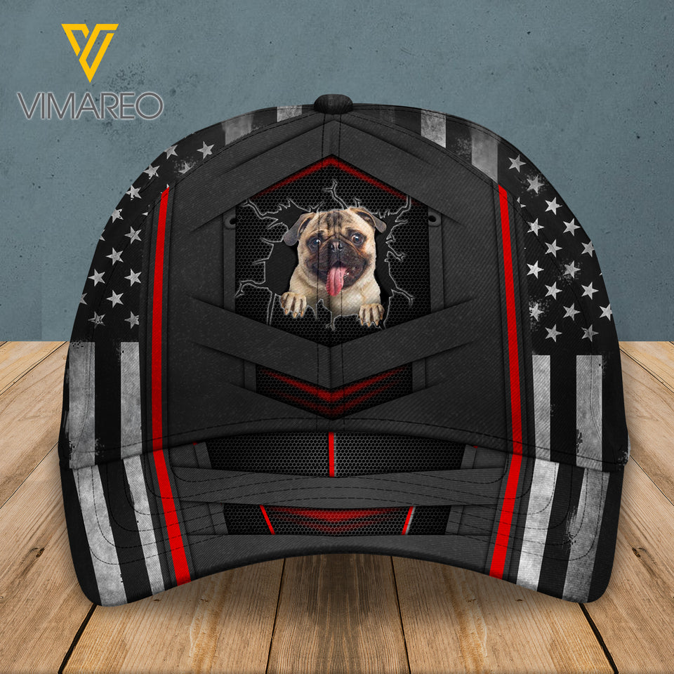 BULLDOG 3D PRINTED PEAKED CAP NY