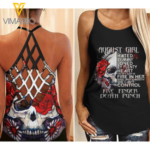 August Girl  Criss-Cross Open Back Camisole Tank Top NEYQ12