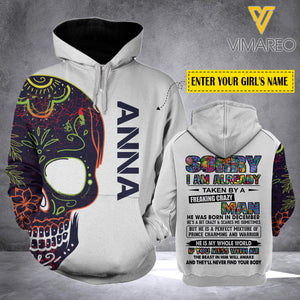 Personalized Sorry I Am Already Taken By A Freaking Crazy Man Born In December Hoodie Printed AUG-LN30