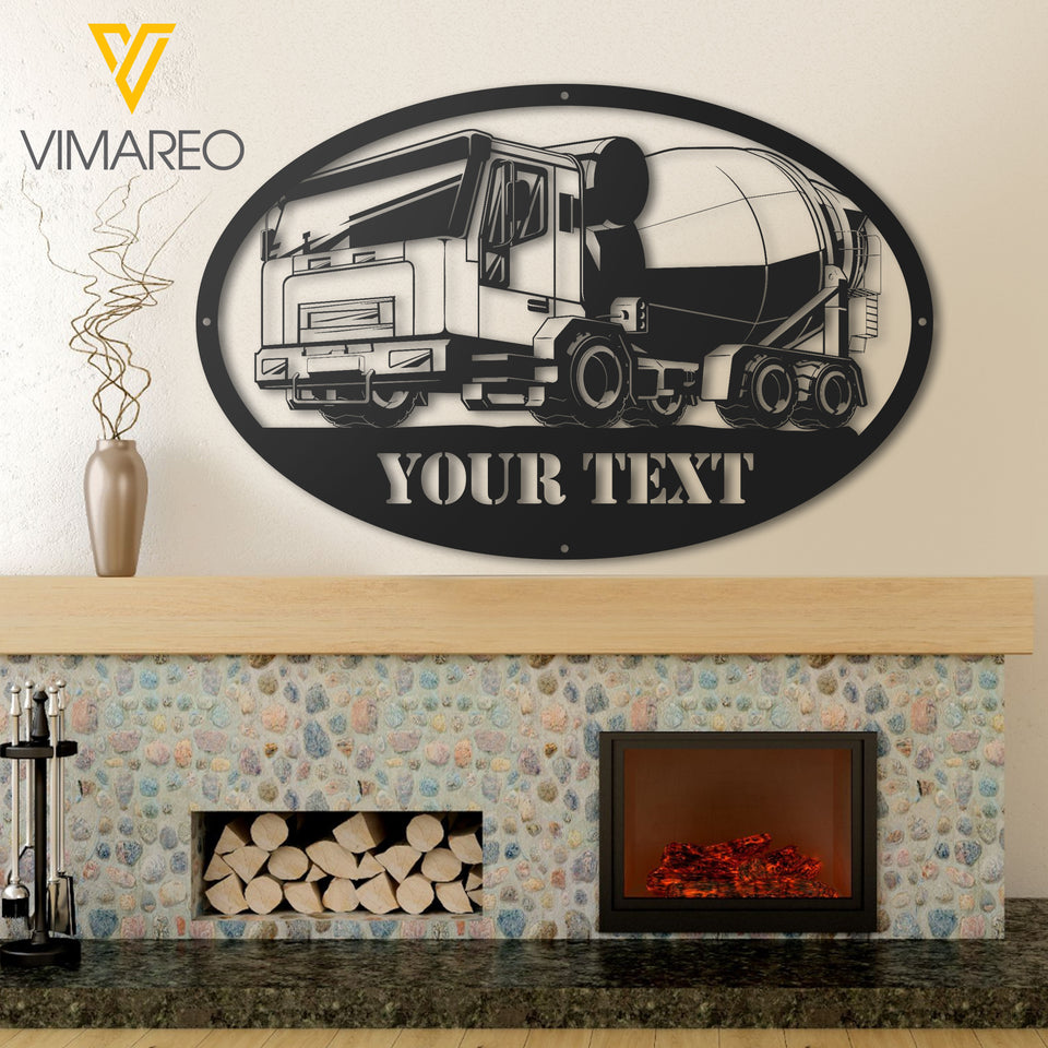 Concrete Truck Monogram Custom