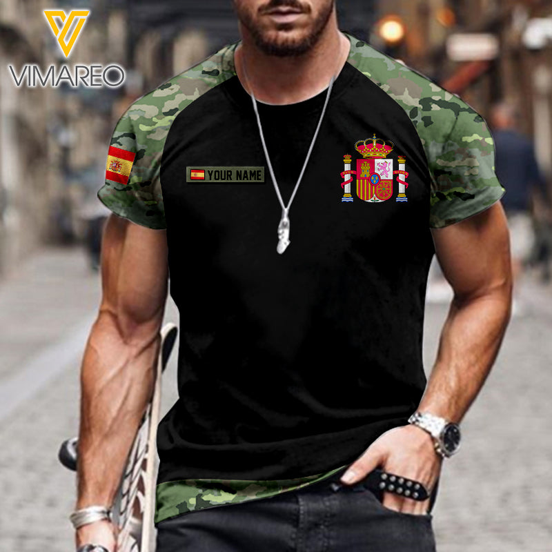 PERSONALIZED SPANISH ARMY TSHIRT PRINTED MAY-QH13