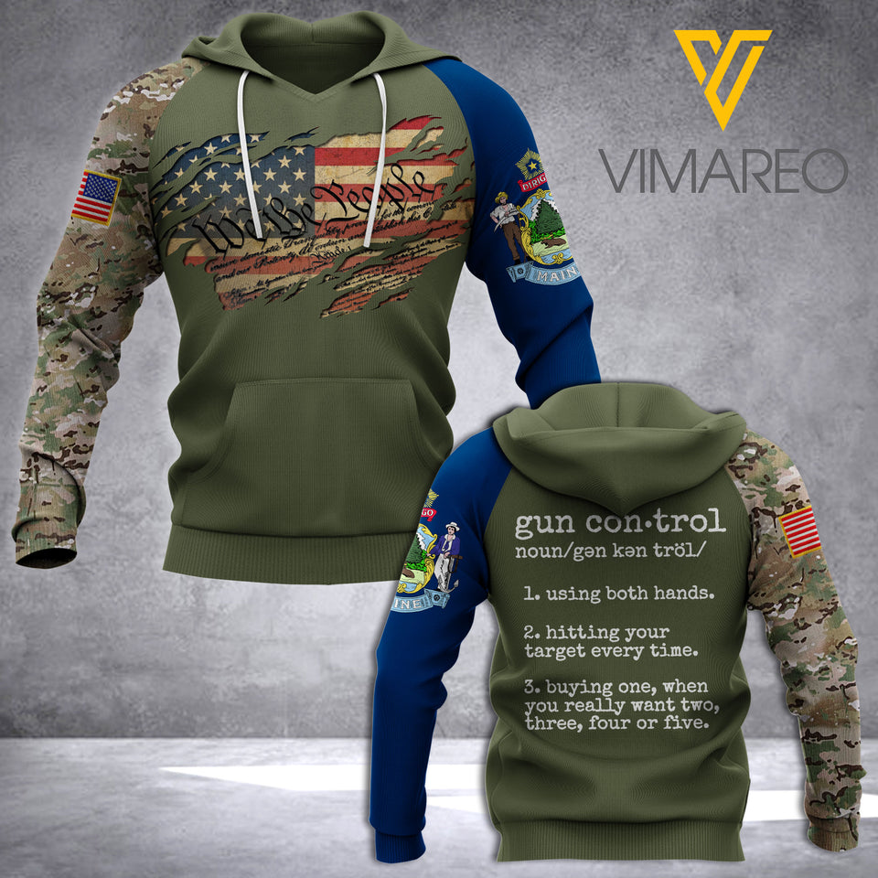maine T SHIRT/HOODIE 3D PRINTED TL113 UNDER GUNN