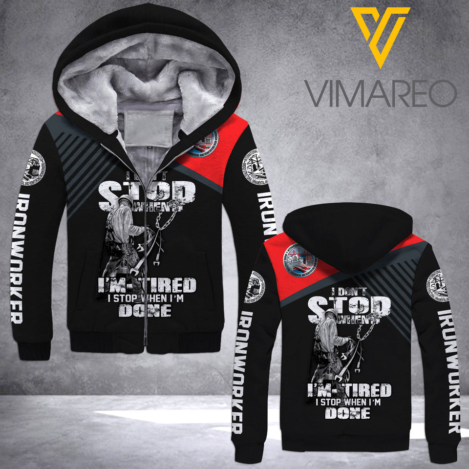 IRONWORKER FLEECE HOODIE 3D PRINTED TPM DONE