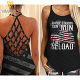 WE THE PEOPLE Criss-Cross Open Back Camisole Tank Top TMTL COLOR DONT RUN