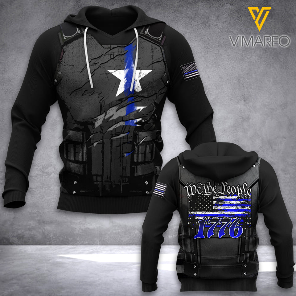 Texas BLUE LINE HOODIE 3D TL83 GAP