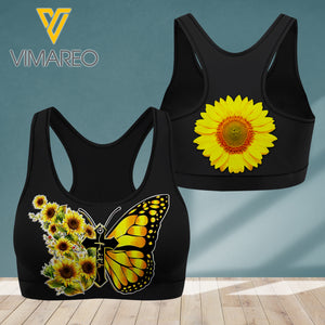 FAITH SUNFLOWER Running team 3D printed Sport bra
