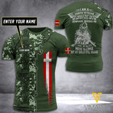 Denmark CAMO CUSTOMIZE T SHIRT 3D PRINTED TMTL VET
