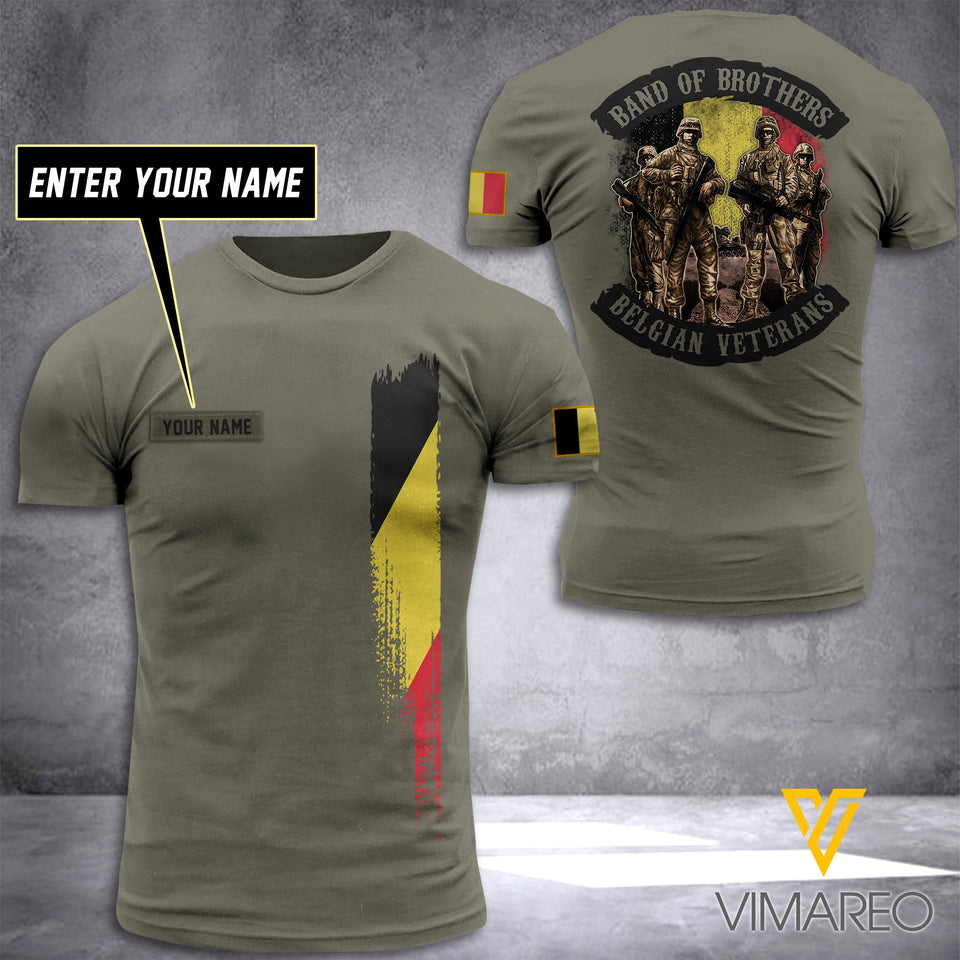 Belgian VETERANS CUSTOMIZE T SHIRT 3D PRINTED TMTL BROTHER
