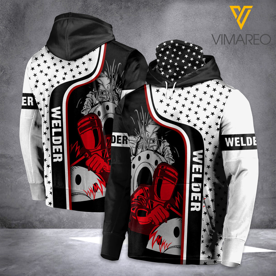 welder MASK HOODIE 3D PRINTED LMT DFL