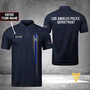 Los Angeles POLICE DEPARTMENT POLO SHIRT 3D PRINTED TMT