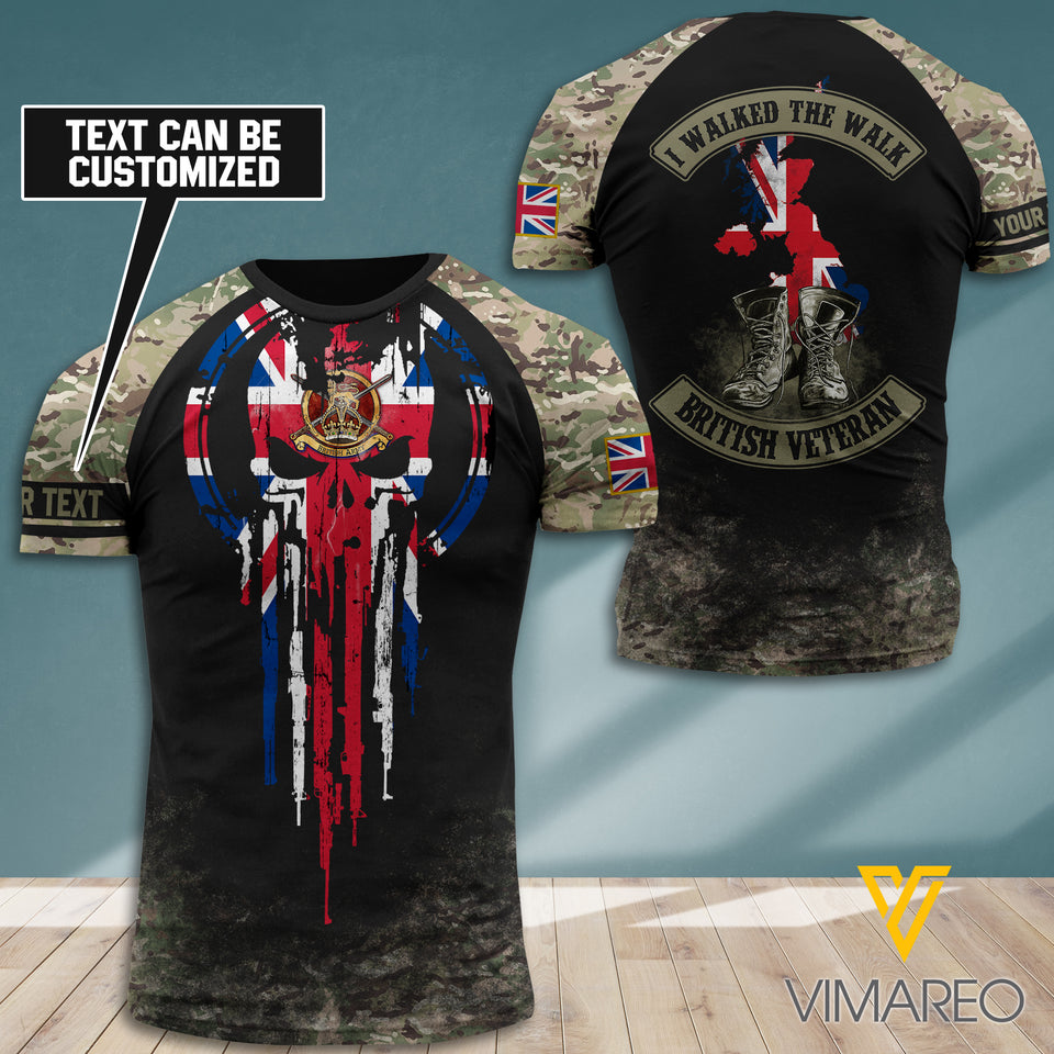 british veteran CAMO CUSTOMIZE T SHIRT 3D PRINTED walk