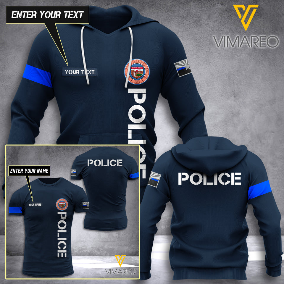 ArizoNA POLICE CUSTOMIZE T SHIRT/HOODIE 3D PRINTED TMT
