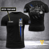 New York BLUE LINE CUSTOMIZE T SHIRT 3D PRINTED TMT