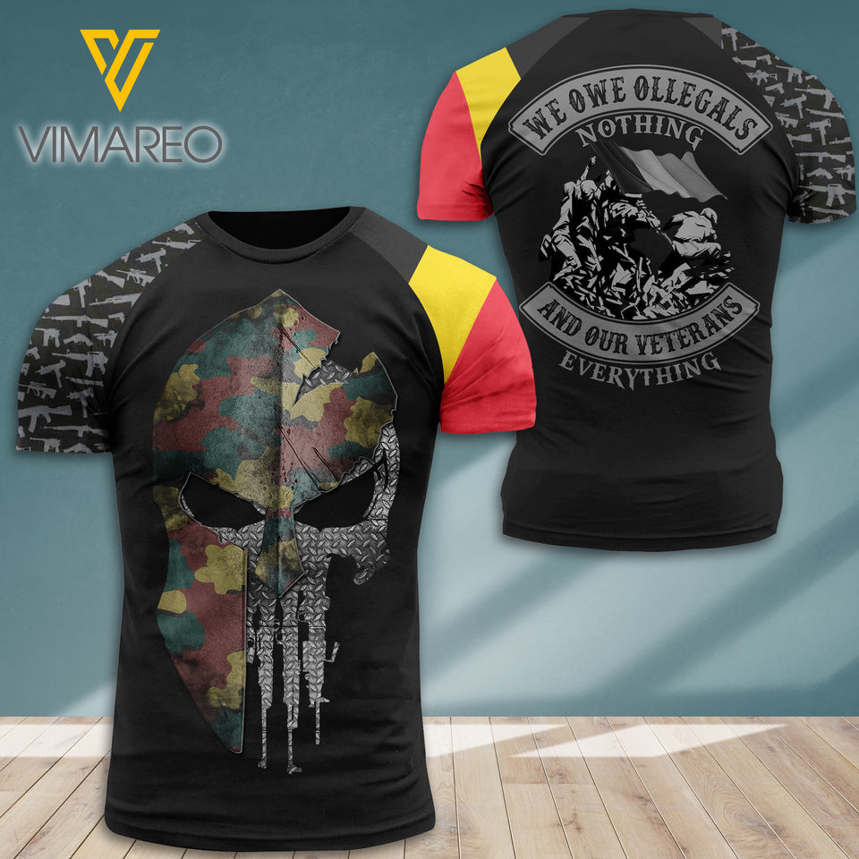 Belgium VETERAN CAMO T SHIRT 3D PRINTED 712
