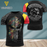 Belgium VETERAN CAMO T SHIRT 3D PRINTED 712
