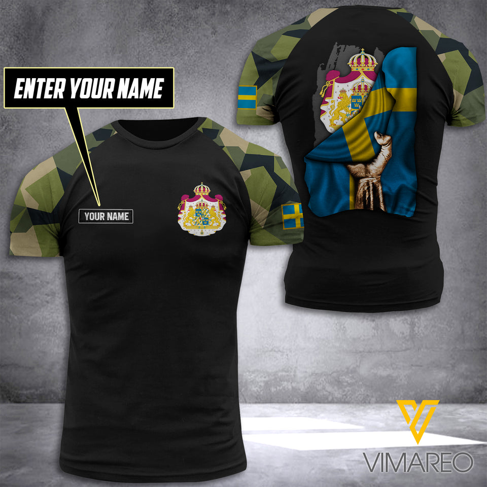 sweden army CUSTOMIZE T SHIRT 3D PRINTED DKA
