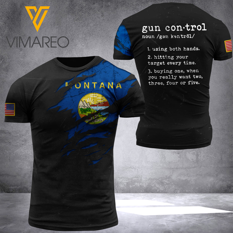 montana T SHIRT 3D PRINTED TL273 ZAKA