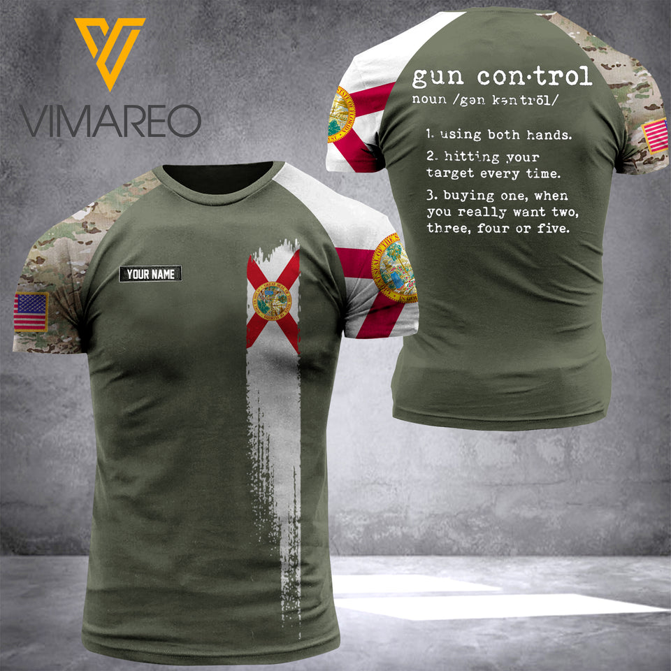 florida CONTROL CUSTOMIZE T SHIRT 3D PRINTED TL263