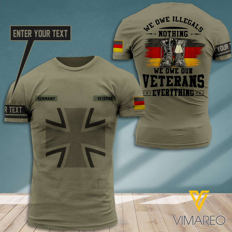 Germany VETERAN CAMO CUSTOMIZE T SHIRT 3D PRINTED 722