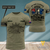 australia VETERAN CAMO CUSTOMIZE T SHIRT 3D PRINTED 722
