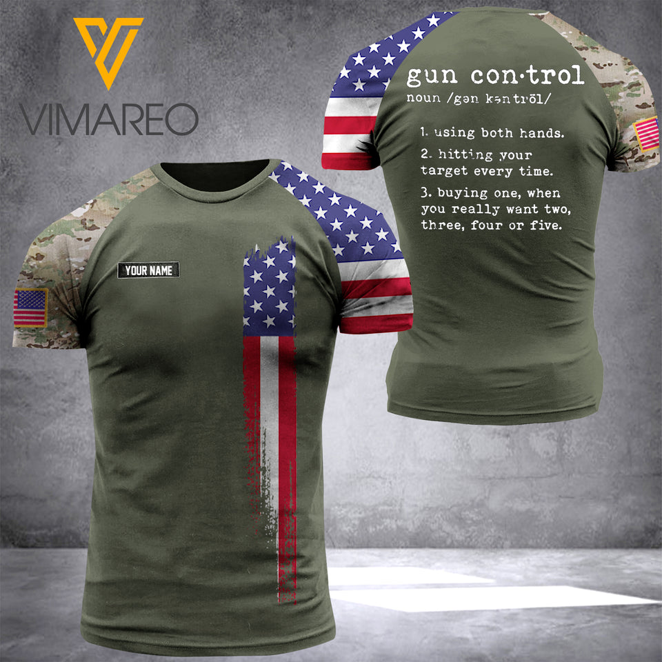 US CONTROL CUSTOMIZE T SHIRT 3D PRINTED TL263