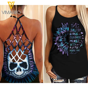 january GIRL Criss-Cross Open Back Camisole Tank Top SKSS