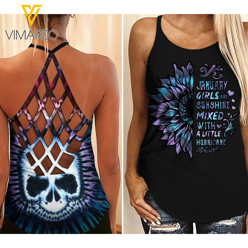 january GIRL Criss-Cross Open Back Camisole Tank Top SKSS