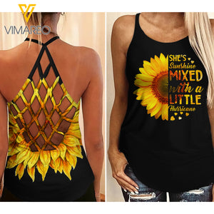 HURRICANE GIRL Criss-Cross Open Back Camisole Tank Top TMTL