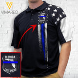 Florida Police POLO SHIRT 3D PRINTED MAR-MA27