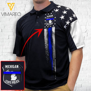 Michigan Police POLO SHIRT 3D PRINTED MAR-MA27